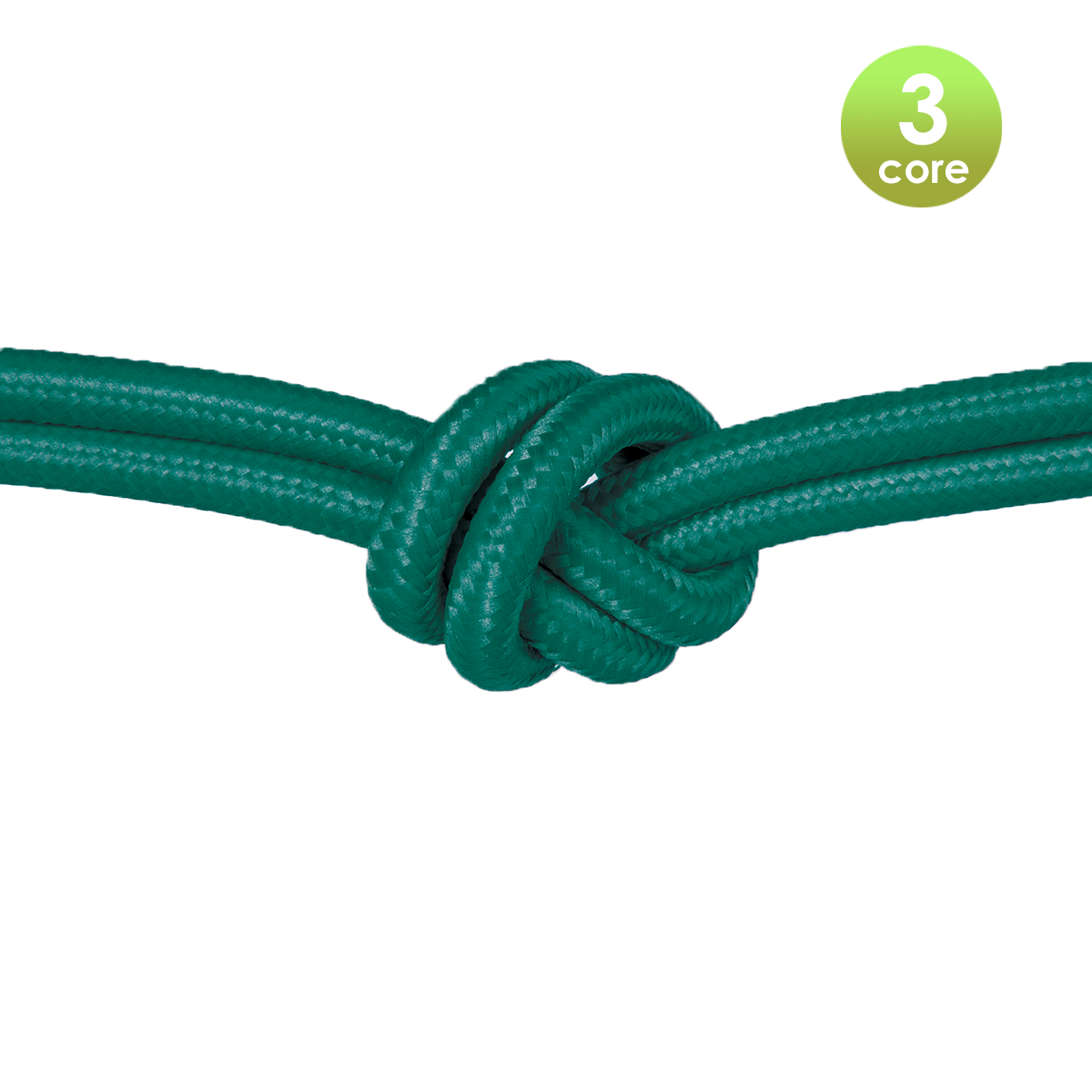 Tangla lighting - TLCB01015GN - 3c - Fabric cable 3 core - in hunter green